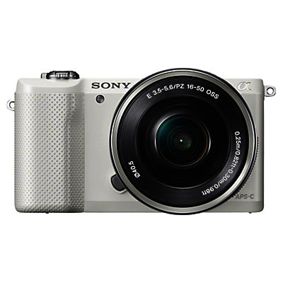 Sony A5000 Compact System Camera with 16-50mm Lens, HD 1080p, 20.1MP, Wi-Fi, 3 Tilting LCD Screen White Sony A5000 Compact System Camera with 16-50mm Lens, HD 1080p, 20.1MP, Wi-Fi, 3 Tilting LCD Screen White